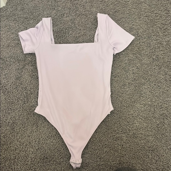 Light Pink Short Sleeve Bodysuit - Picture 1 of 3